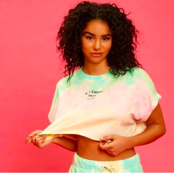 Juicy Couture Tops - Juicy couture x forever 21 NWT crop tee S spring boho tie dye classic casual